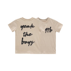 YEAH THE BOYS V2 SMALL PRINT TEE BEIGE
